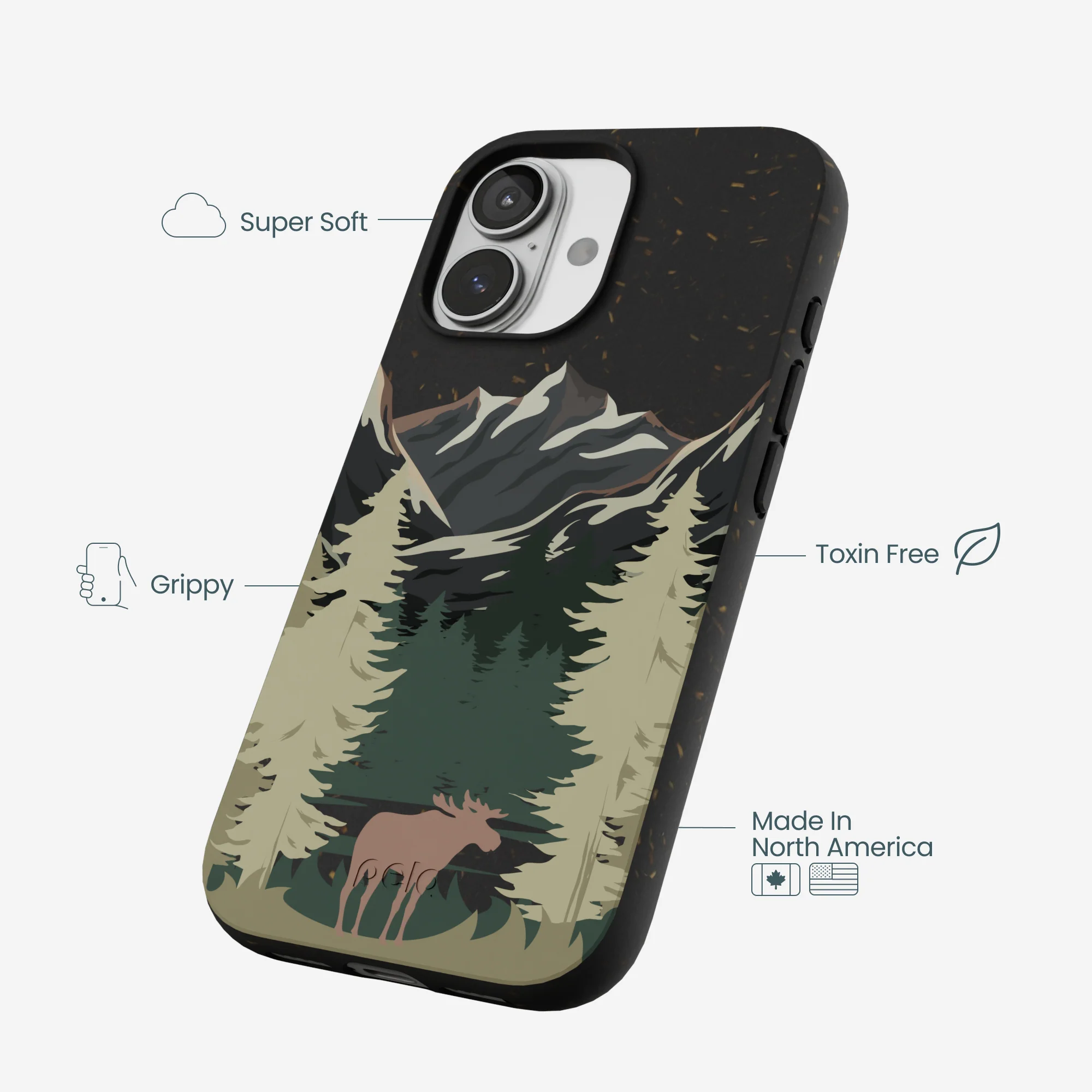 Black Moose Mountain iPhone 17 Case - Image 4