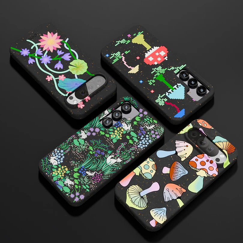 Black Mushroom Party iPhone 16e/17e Case - Image 7