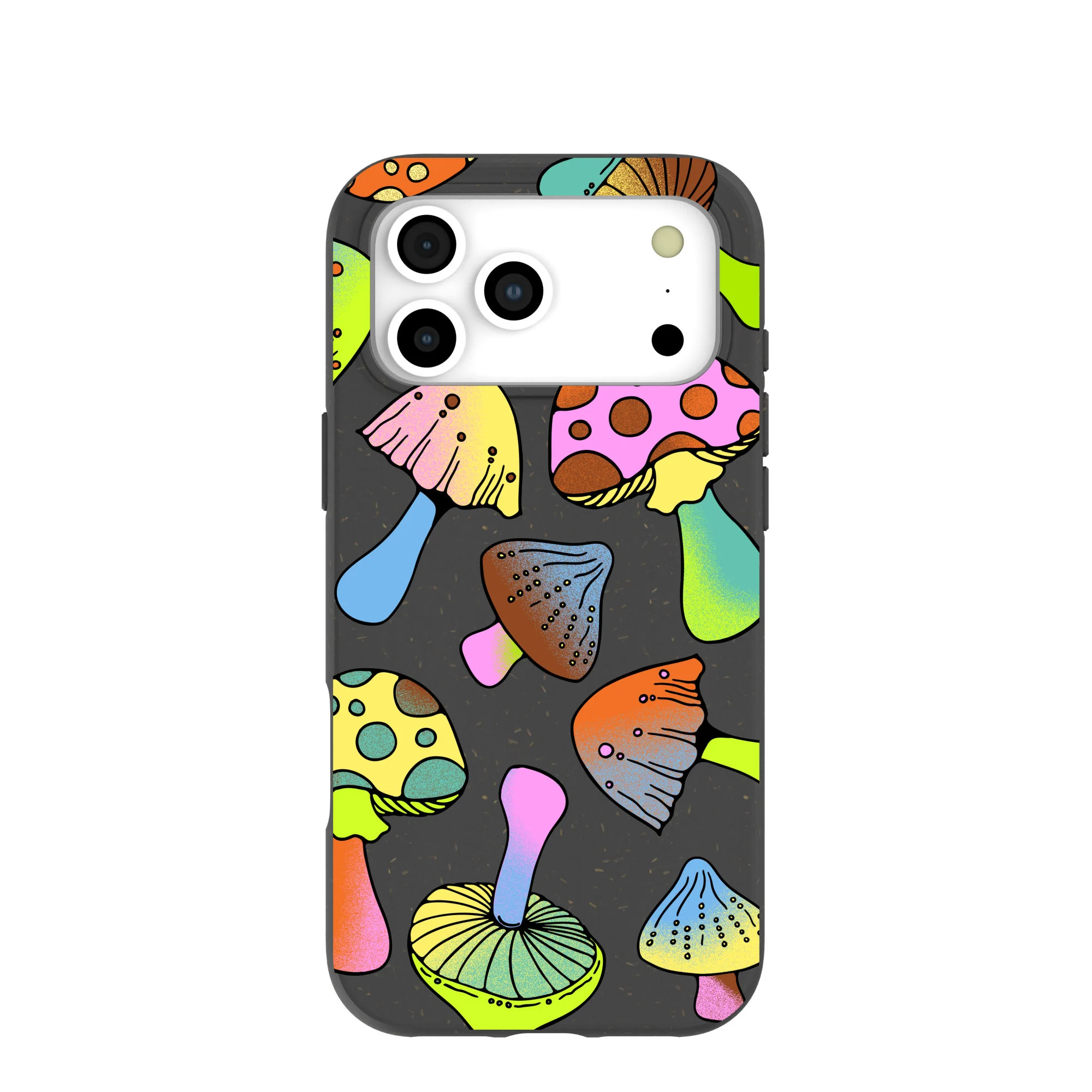 Black Mushroom Party iPhone 17 Pro Max Case