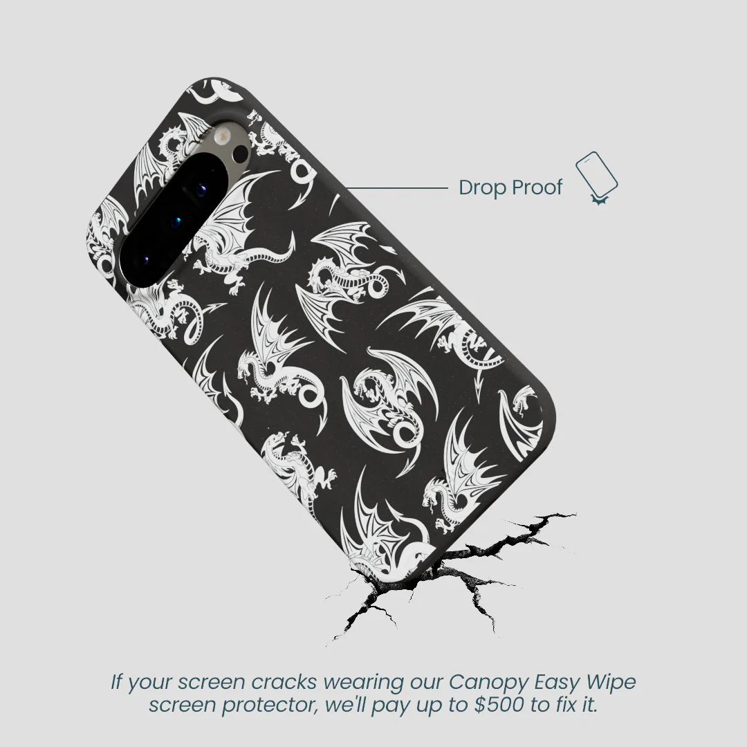 Black Mythical Dragons Google Pixel 9/9 Pro Case - Image 4
