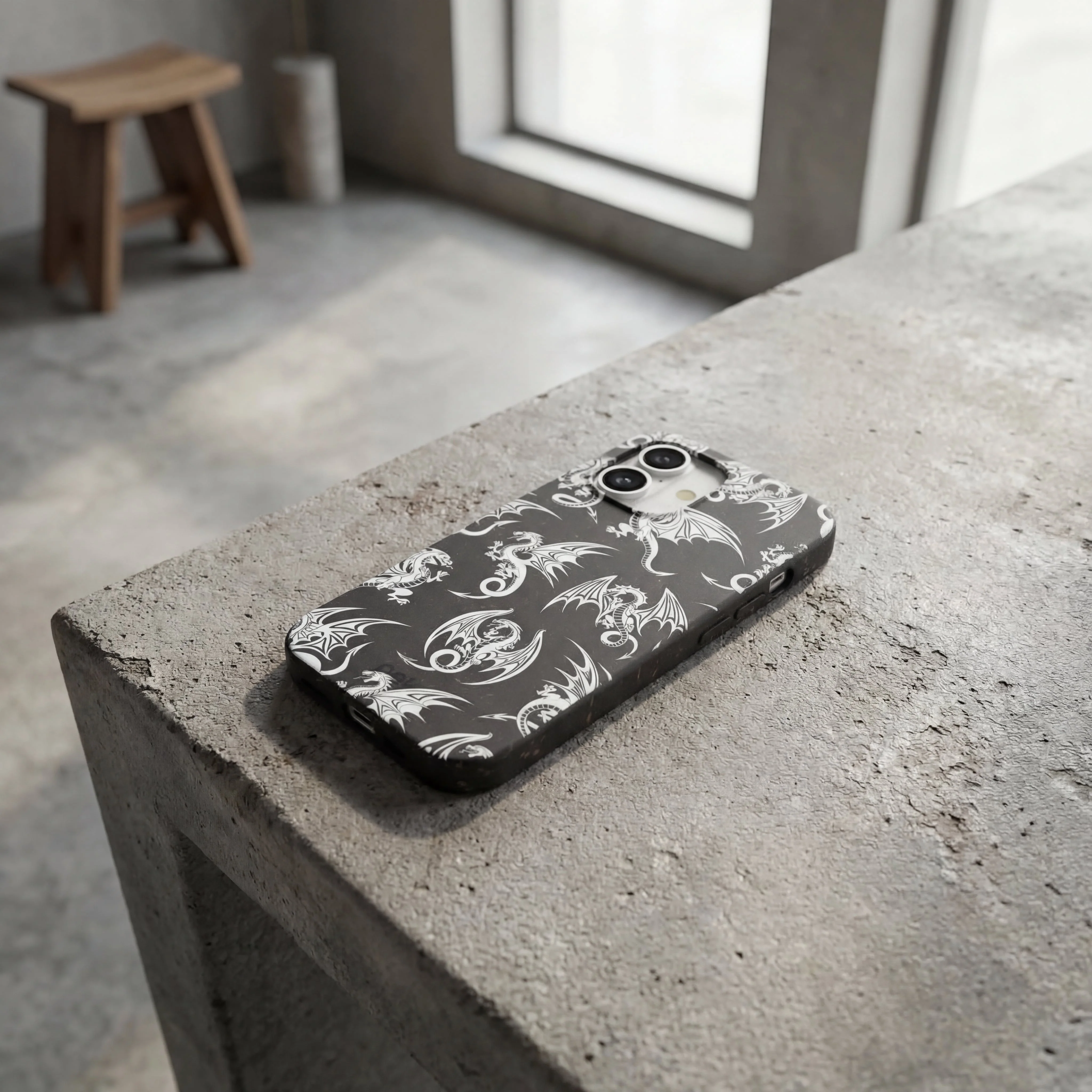 Black Mythical Dragons iPhone 16 Plus Case - Image 2