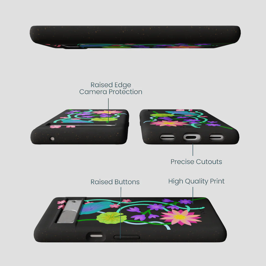 Black Neon Garden Google Pixel 7 Case - Image 3