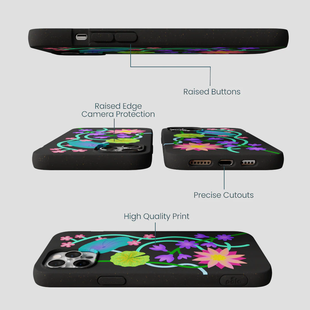 Black Neon Garden iPhone 12 Pro Max Case - Image 3