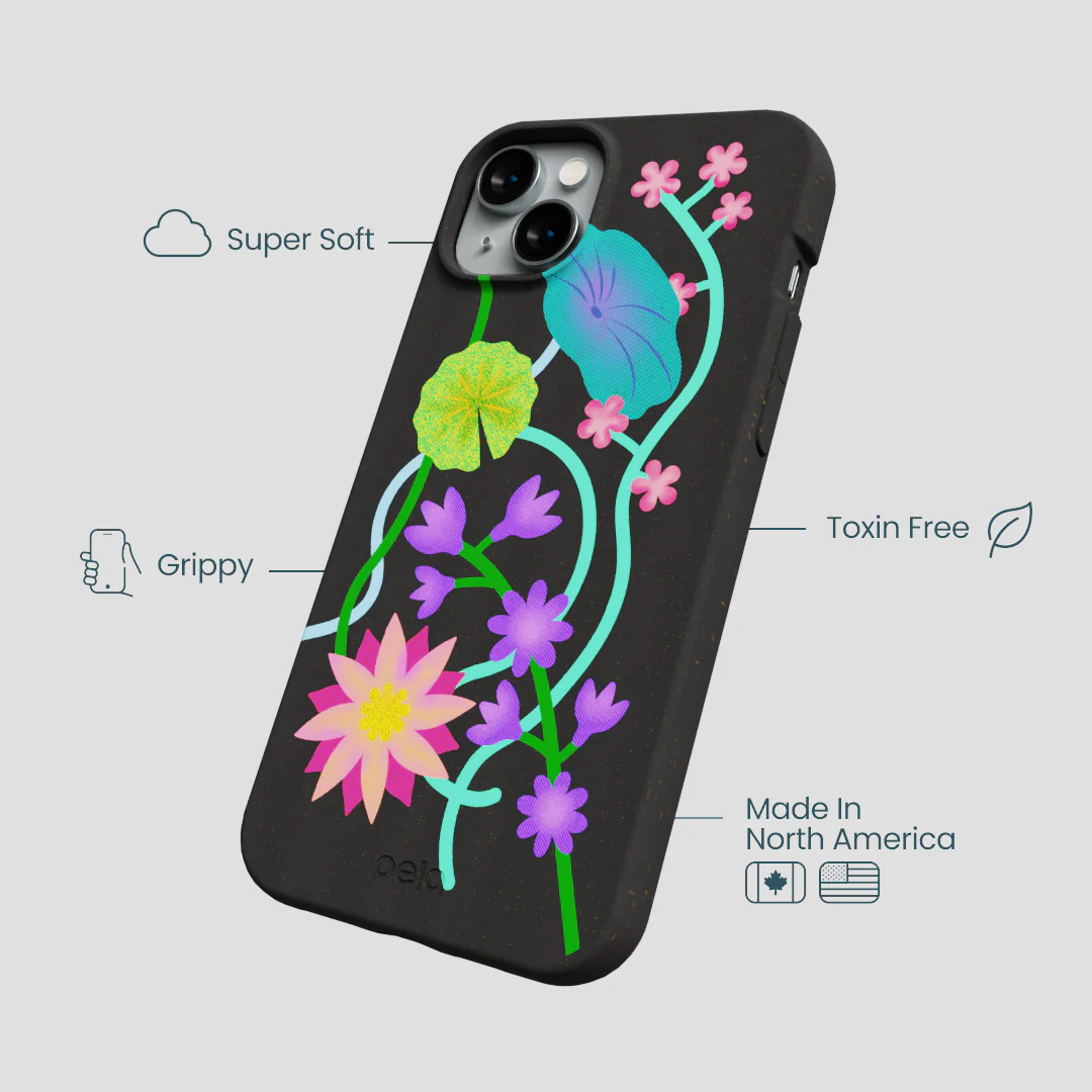 Black Neon Garden iPhone 14 Plus Case - Image 4