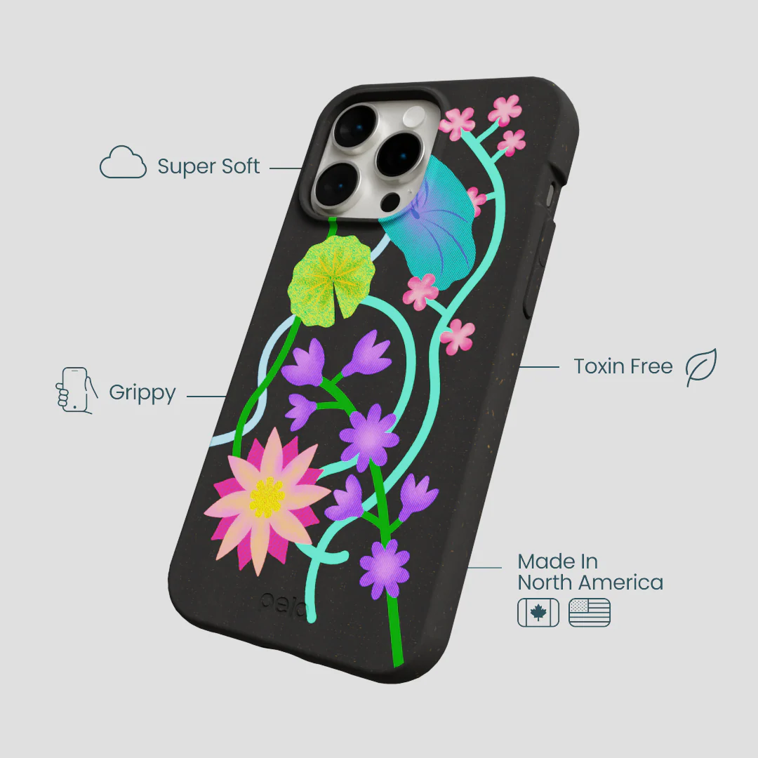 Black Neon Garden iPhone 14 Pro Max Case - Image 4