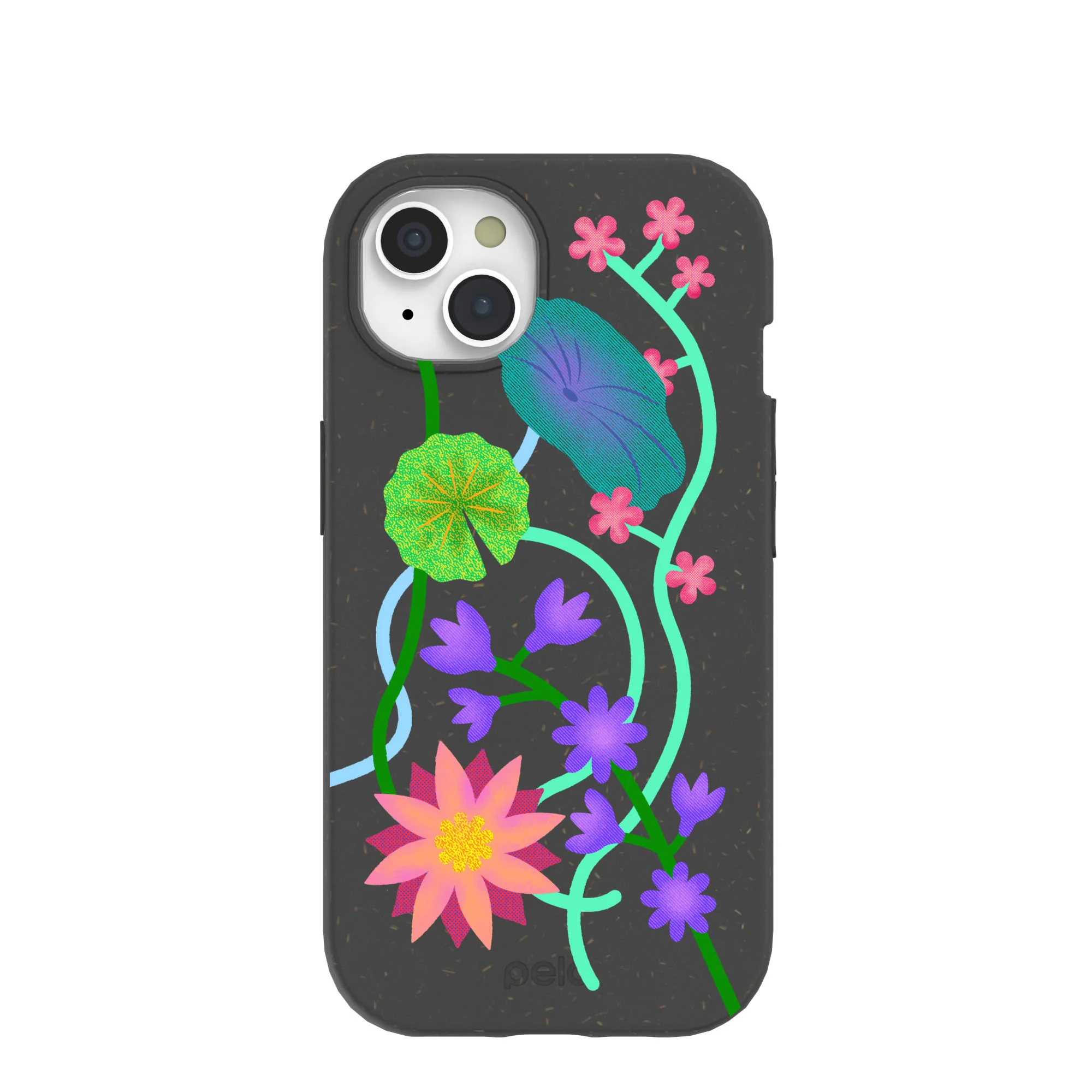 Black Neon Garden iPhone 15 Case