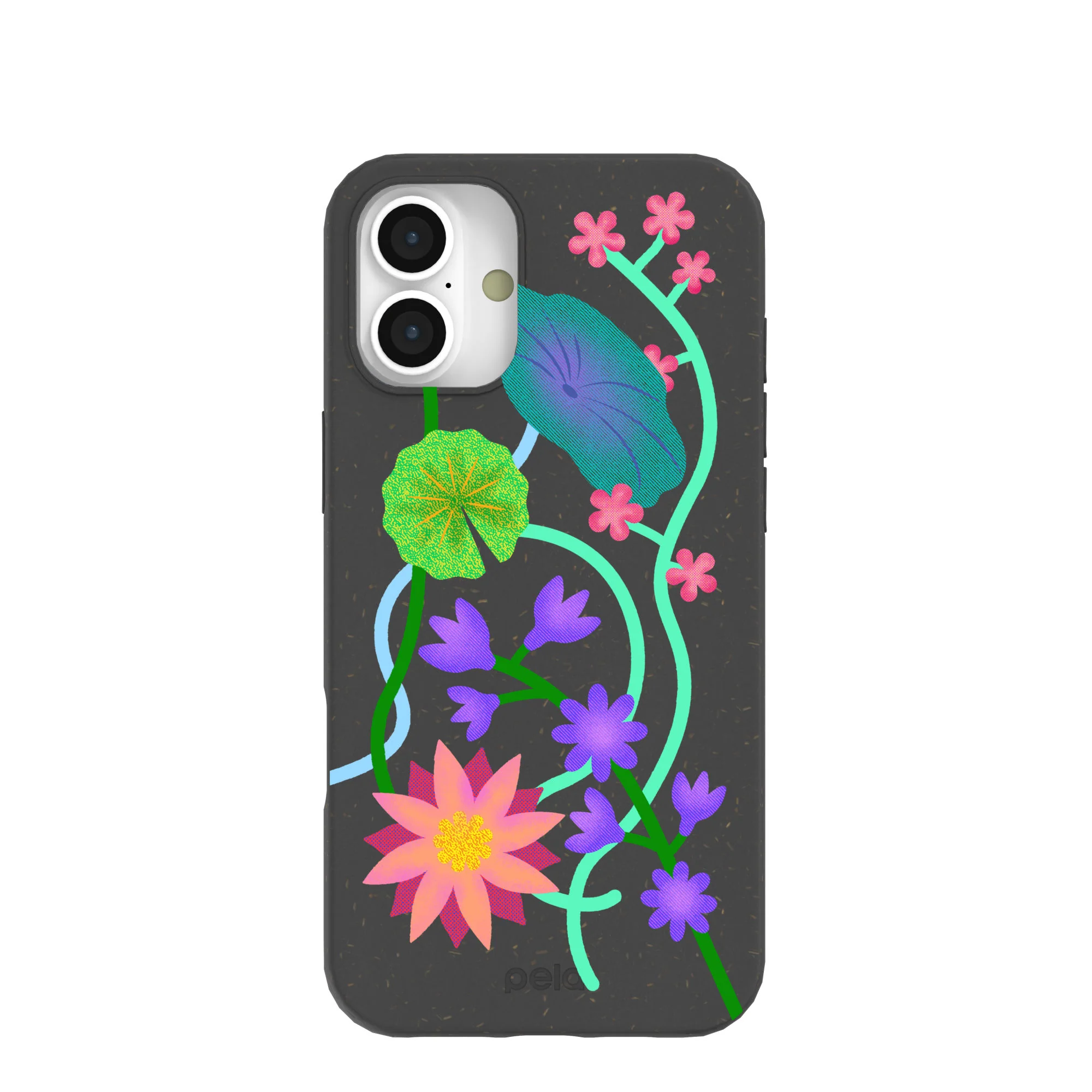 Black Neon Garden iPhone 16 Plus Case
