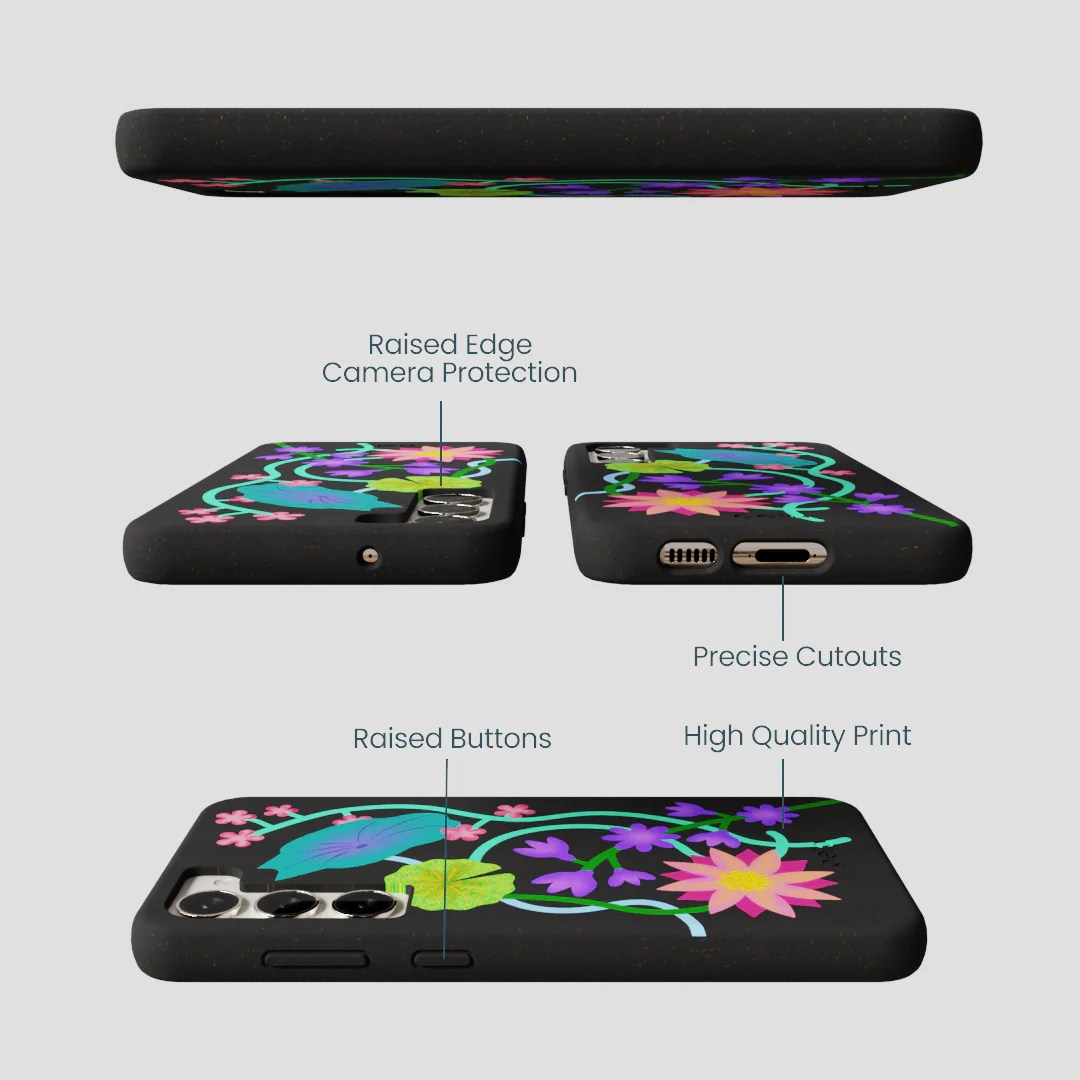 Black Neon Garden Samsung Galaxy S24+(Plus) Case - Image 3