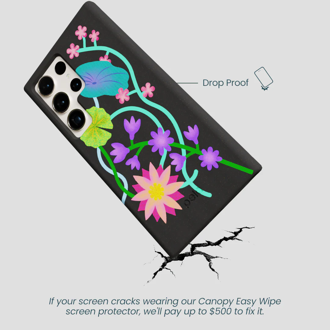 Black Neon Garden Samsung Galaxy S24 Ultra Case - Image 5