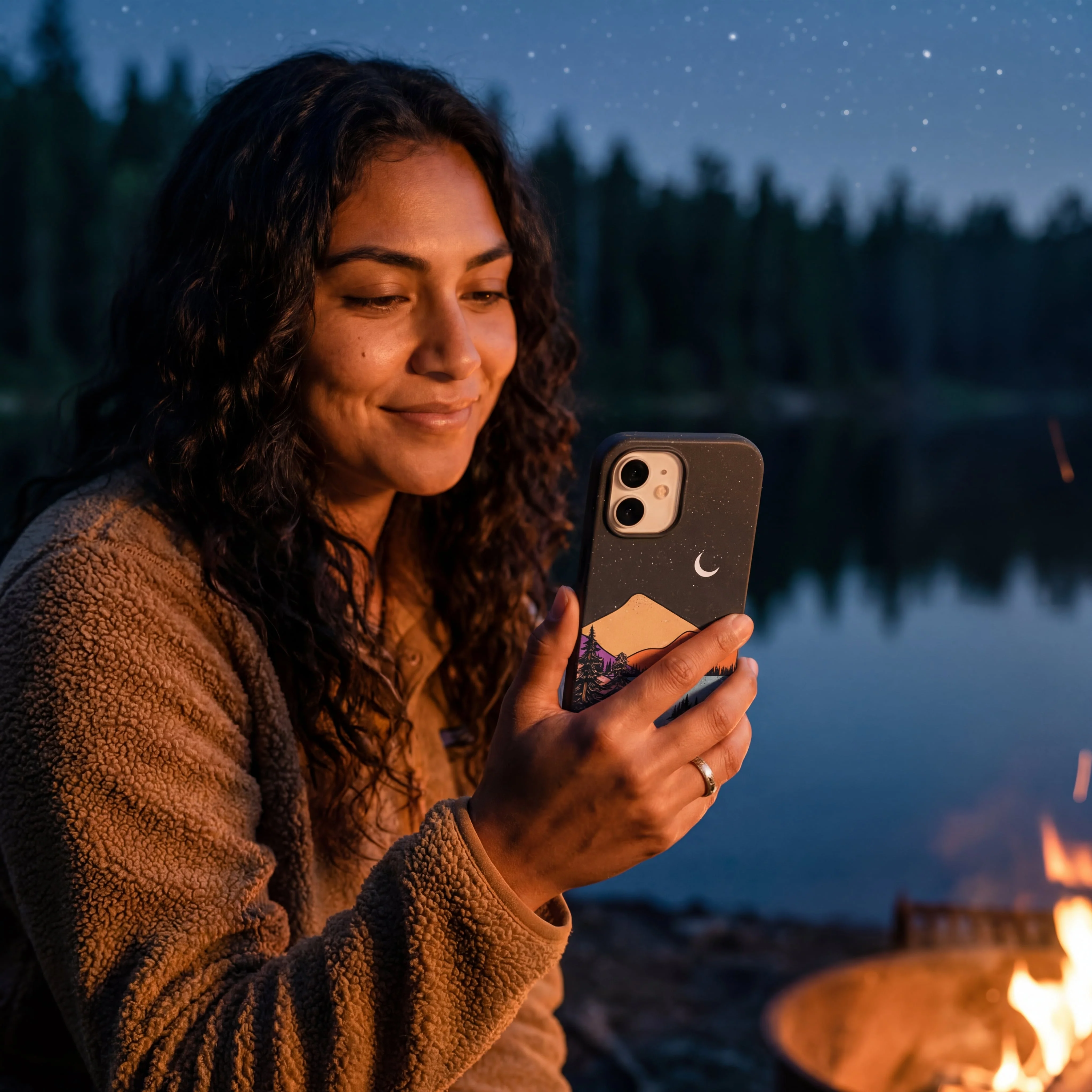 Black Night Trails iPhone 16e/17e Case - Image 2