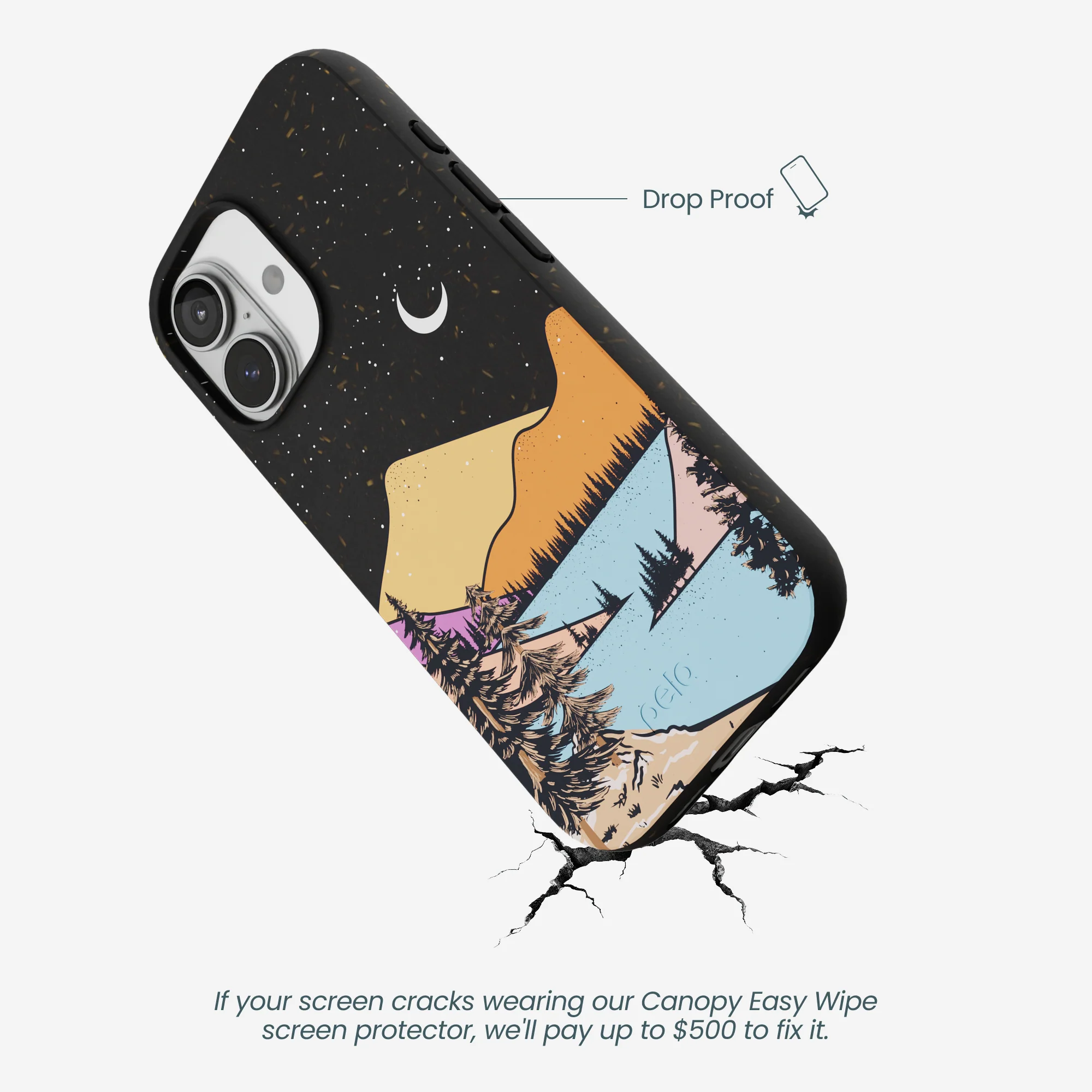Black Night Trails iPhone 17 Case - Image 5