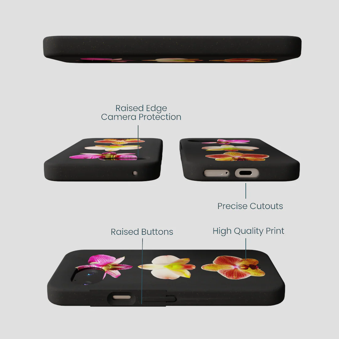Black Orchids Google Pixel 9a Case - Image 2