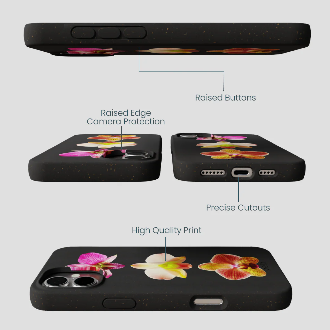 Black Orchids iPhone 16 Plus Case - Image 3