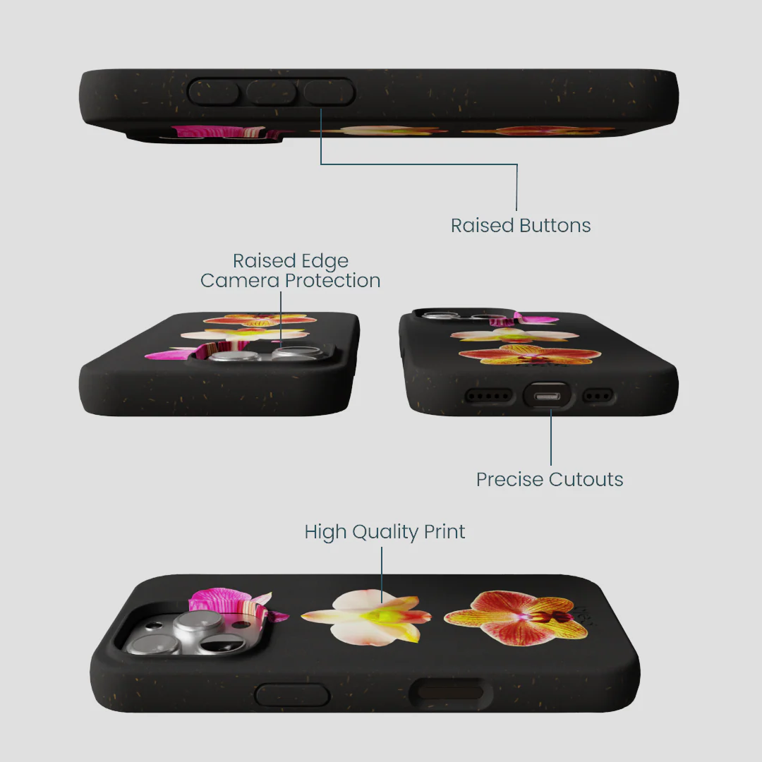 Black Orchids iPhone 16 Pro Case - Image 3