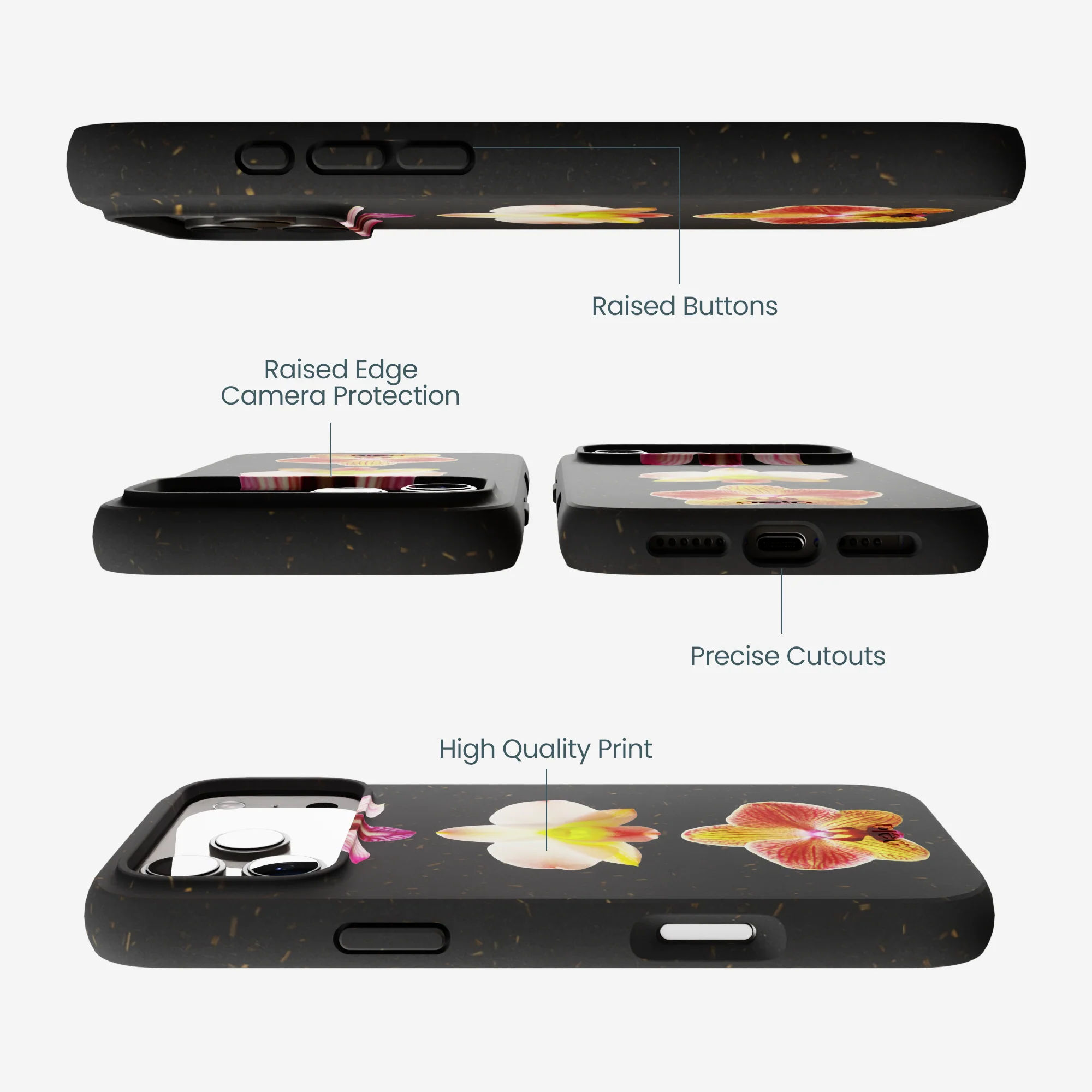 Black Orchids iPhone 17 Pro Max Case - Image 3
