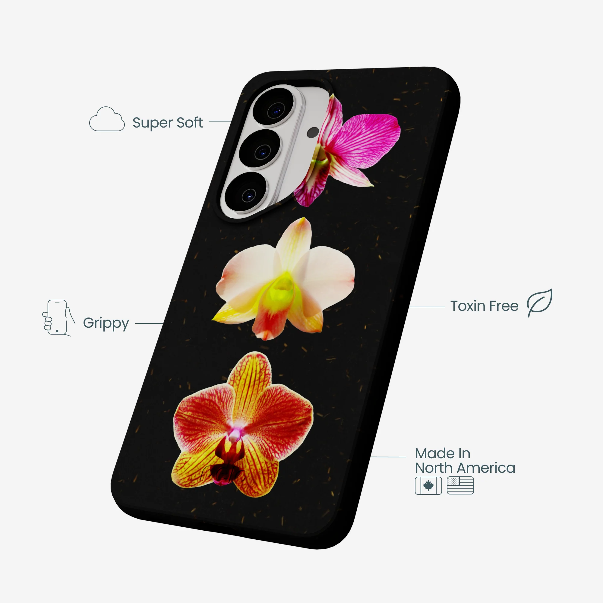 Black Orchids Samsung Galaxy S26 Case - Image 3