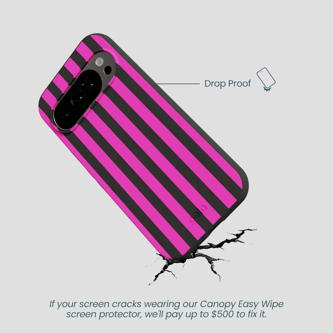 Black Pink Stripes Google Pixel 10/10 Pro Case - Image 4