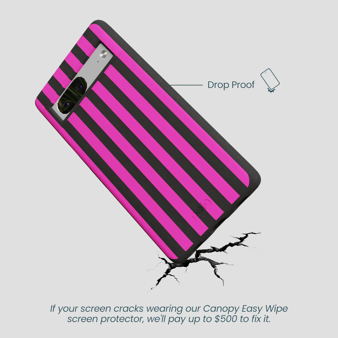 Black Pink Stripes Google Pixel 7 Case - Image 4