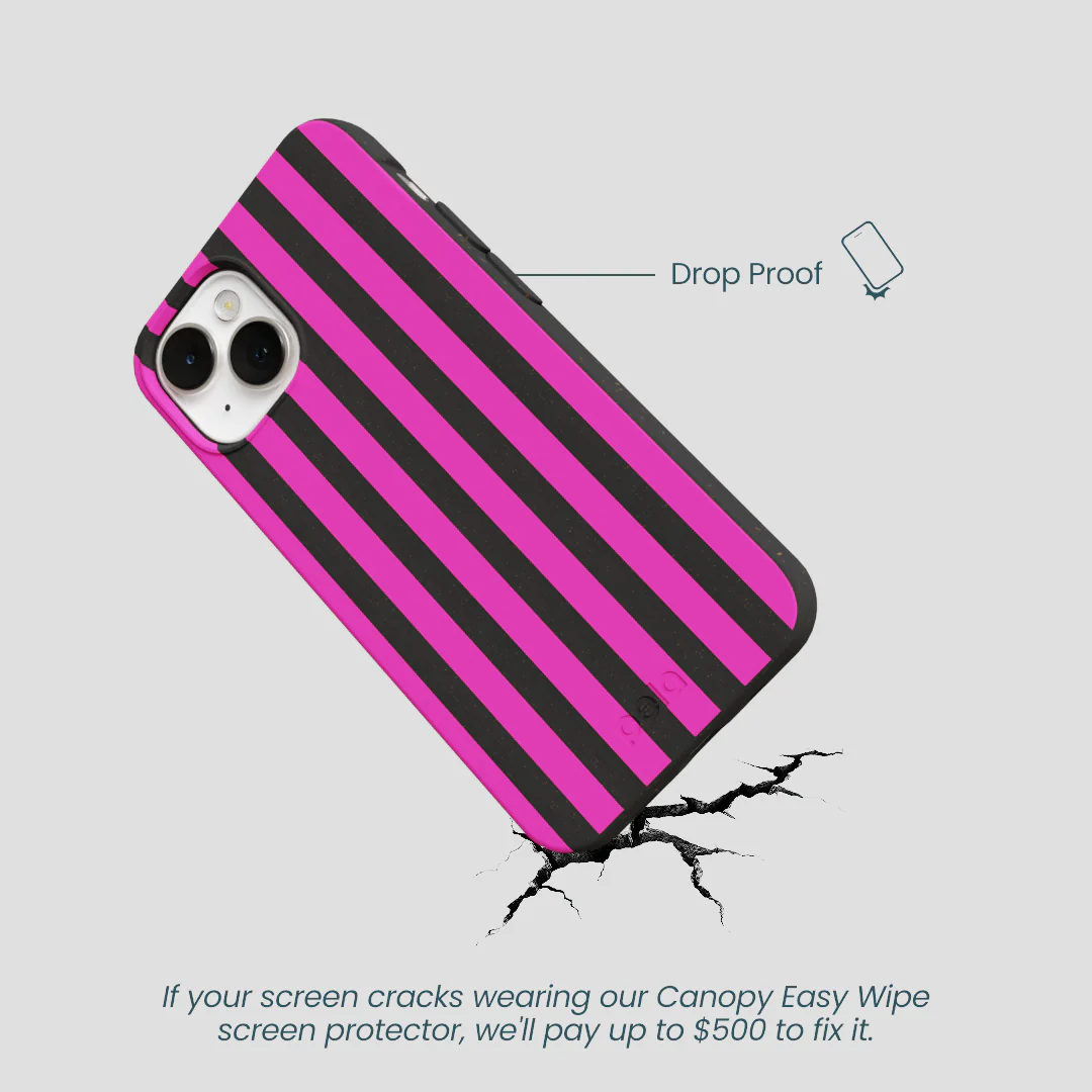Black Pink Stripes iPhone 13 Case - Image 5
