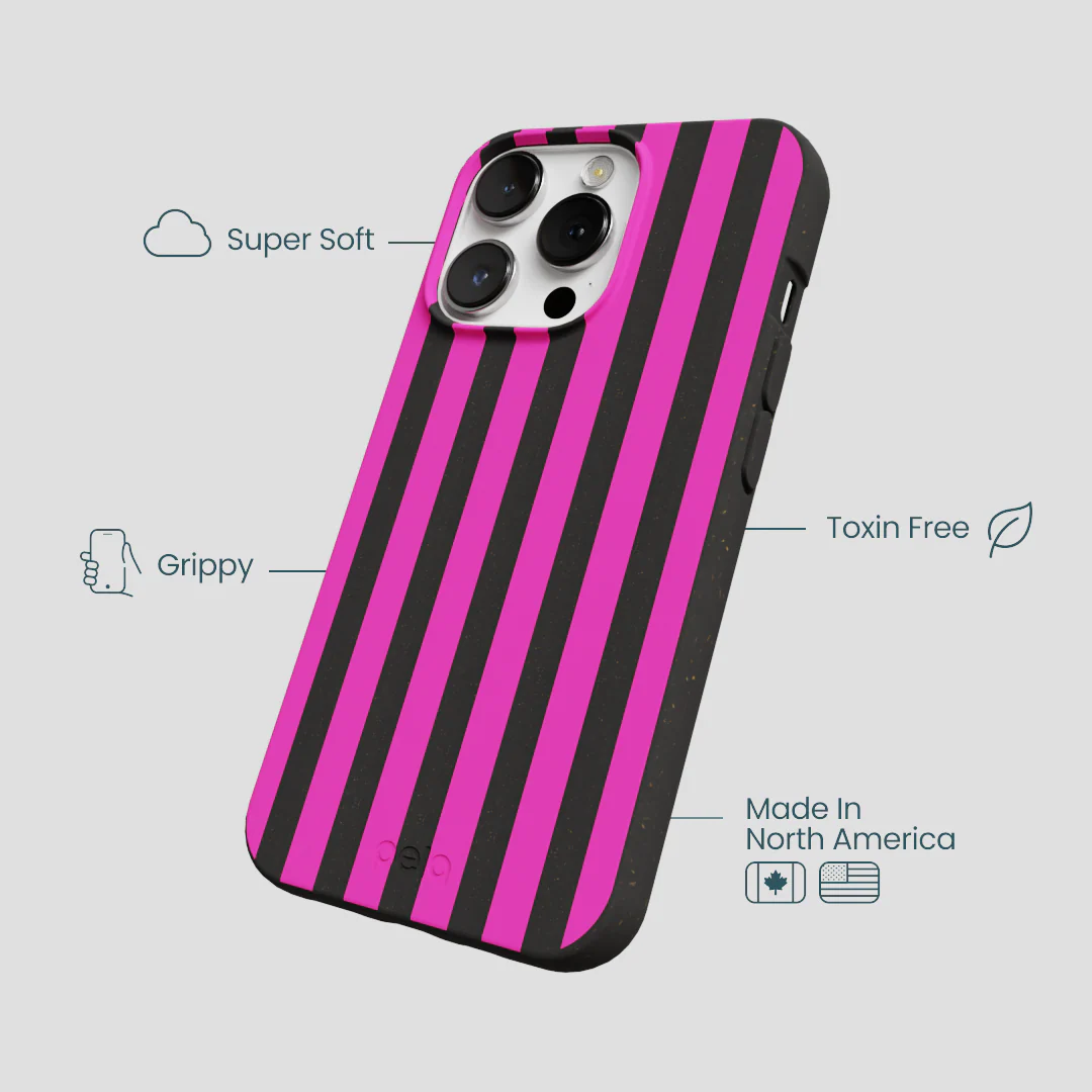 Black Pink Stripes iPhone 13 Pro Max Case - Image 4
