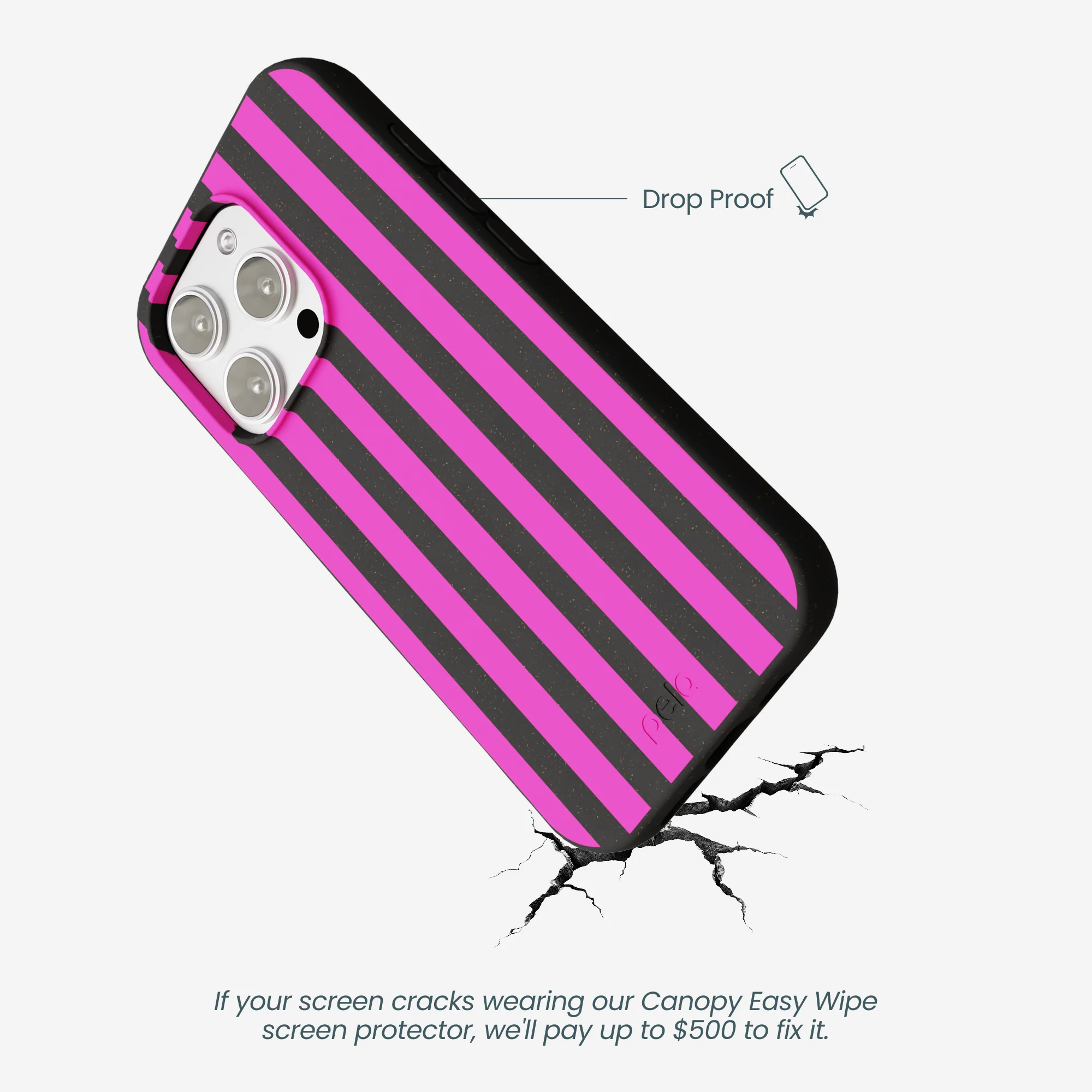Black Pink Stripes iPhone 16 Pro Max Case - Image 5