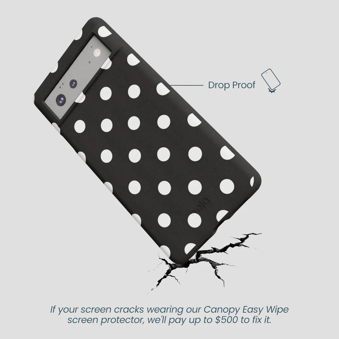 Black Polka Confetti Google Pixel 6 Case - Image 5
