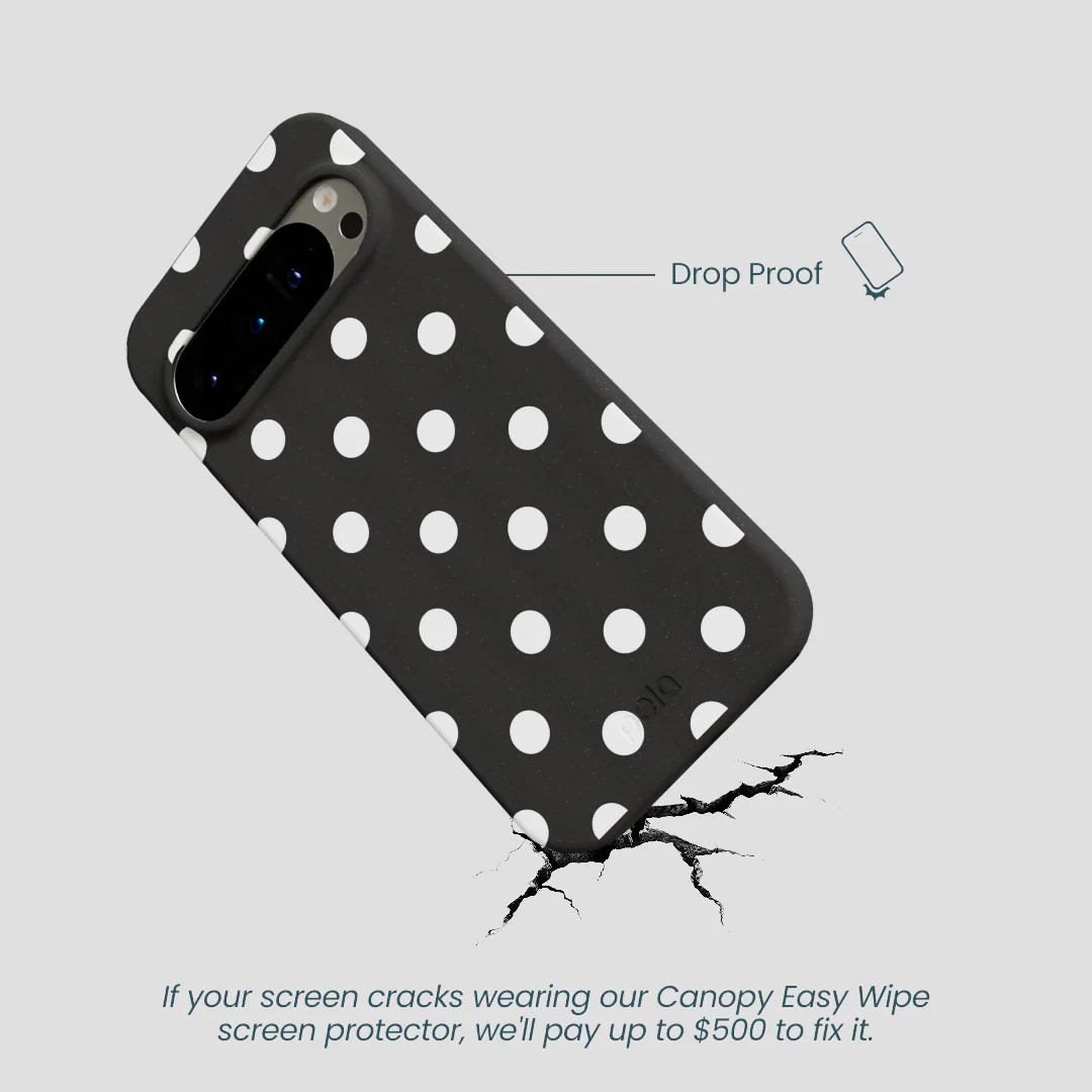 Black Polka Confetti Google Pixel 9/9 Pro Case - Image 5
