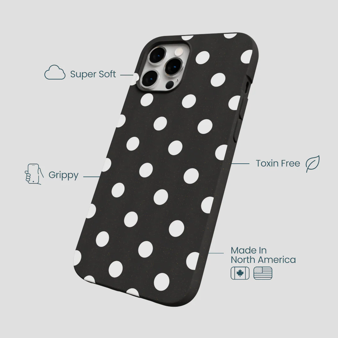 Black Polka Confetti iPhone 12 Pro Max Case - Image 4