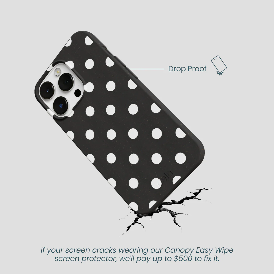 Black Polka Confetti iPhone 13 Pro Case - Image 5