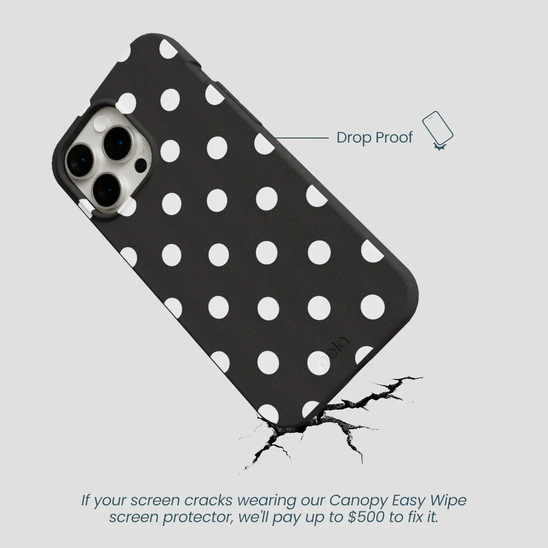Black Polka Confetti iPhone 15 Pro Max Case - Image 5