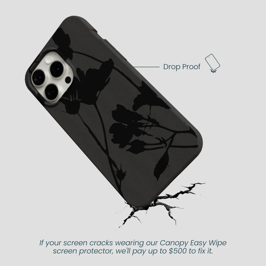 Black Shadow Petals iPhone 14 Pro Max Case - Image 5