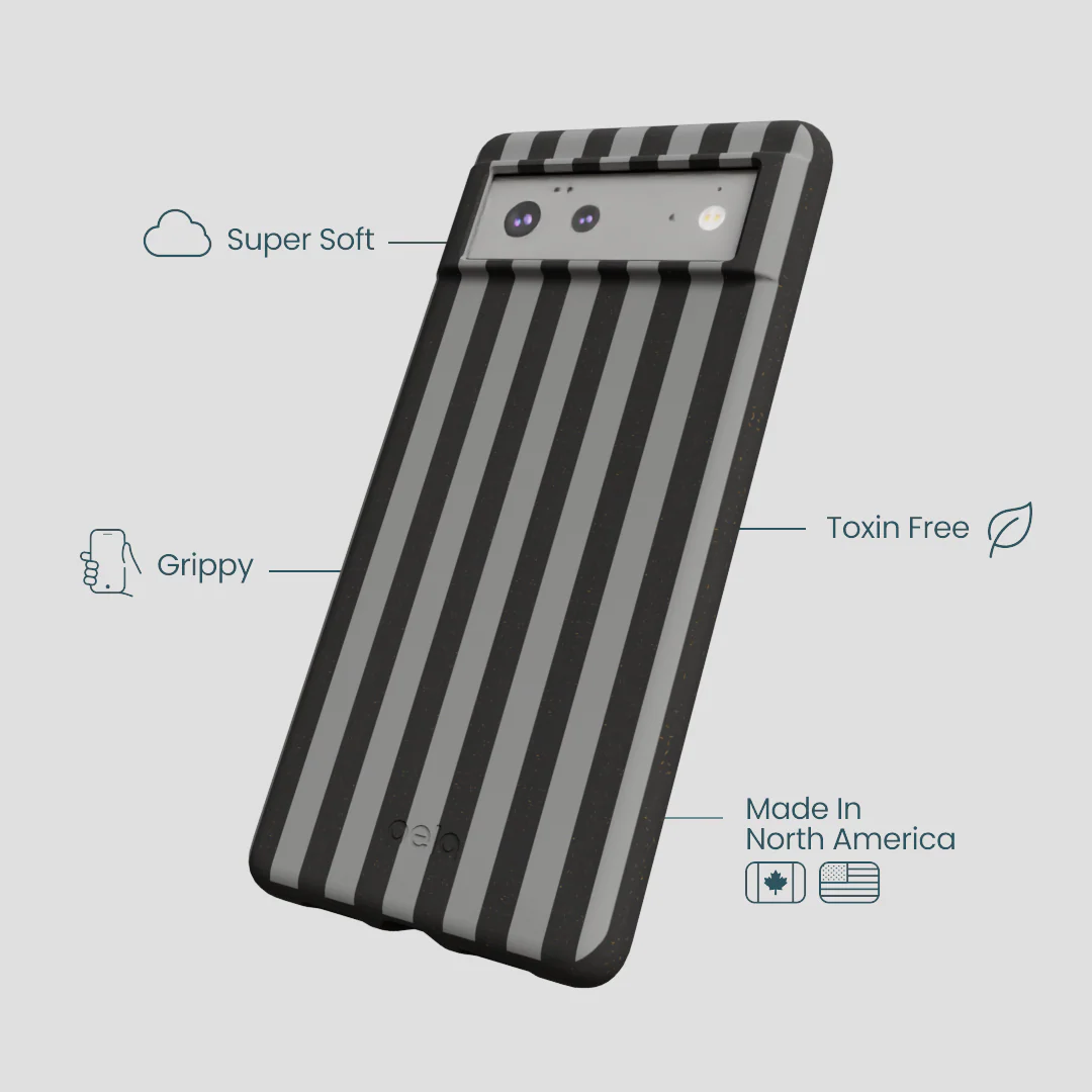 Black Shadow Stripes Google Pixel 6 Case - Image 3