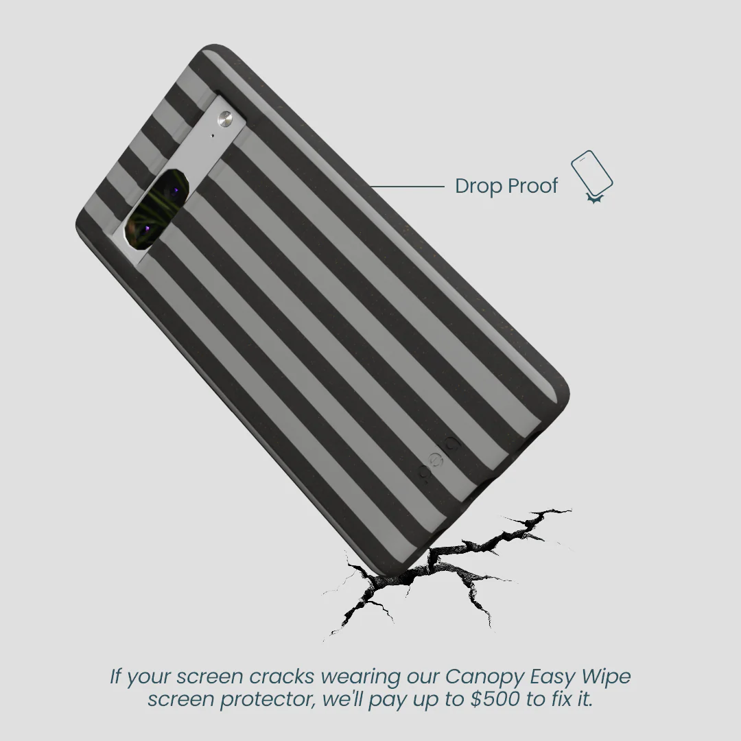 Black Shadow Stripes Google Pixel 7a Case - Image 4