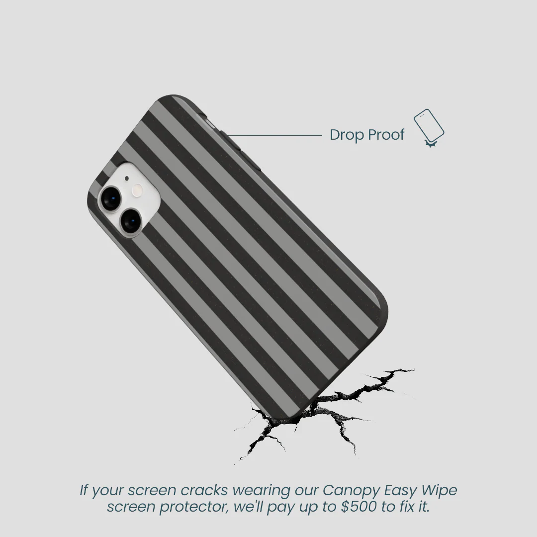 Black Shadow Stripes iPhone 12 Mini Case - Image 5