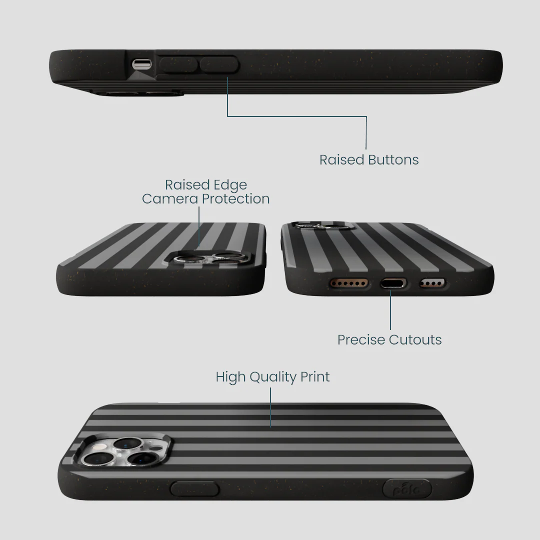 Black Shadow Stripes iPhone 12 Pro Max Case - Image 3