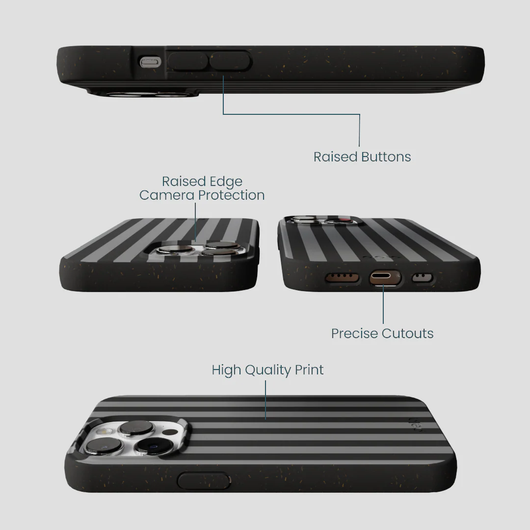 Black Shadow Stripes iPhone 13 Pro Max Case - Image 3