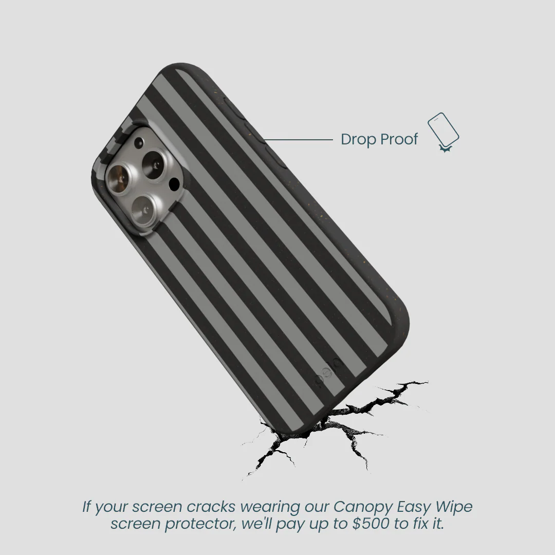 Black Shadow Stripes iPhone 16 Pro Case - Image 5