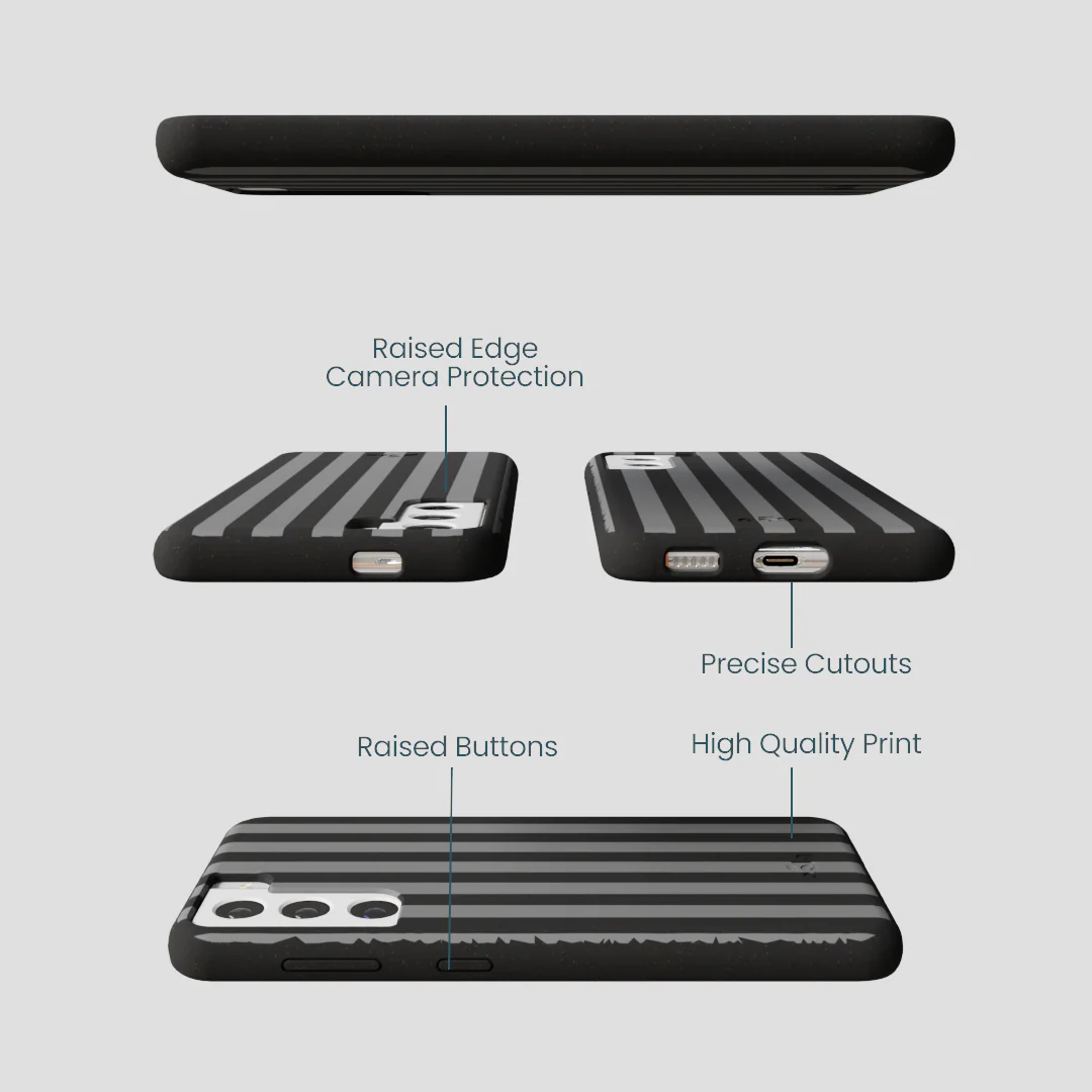 Black Shadow Stripes Samsung Galaxy S21 Case - Image 2