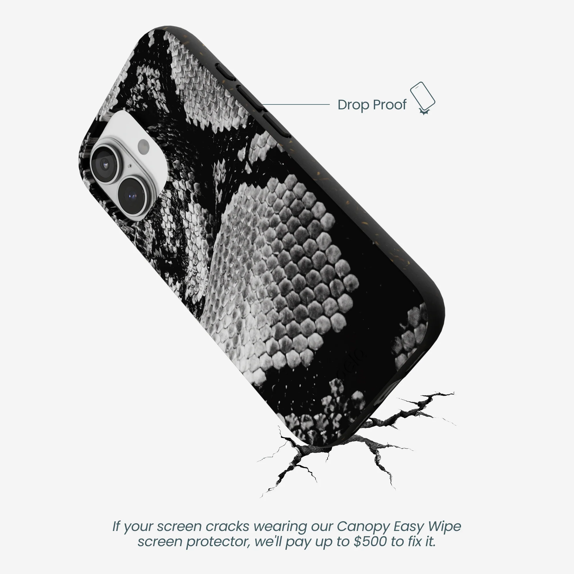 Black Snake Scale iPhone 17 Case - Image 5