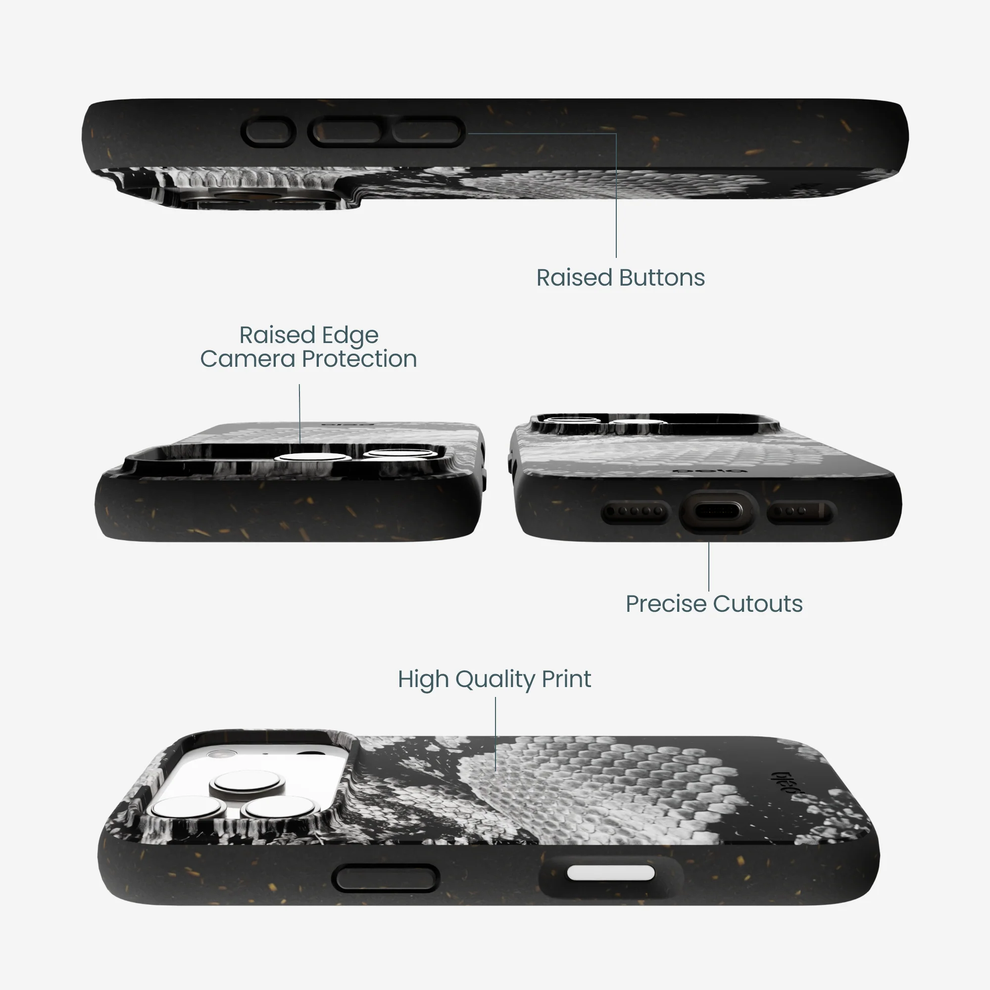 Black Snake Scale iPhone 17 Pro Case - Image 3
