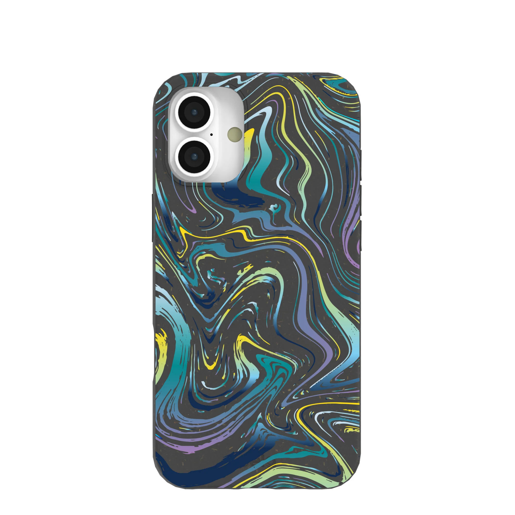 Black Space Waves iPhone 16 Plus Case