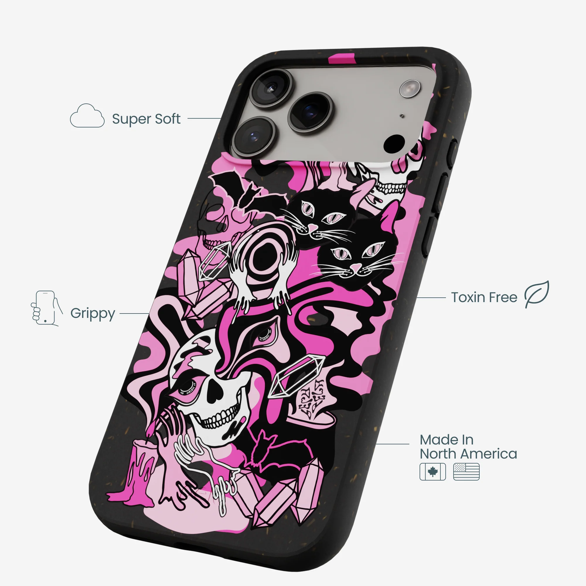 Black Spellbound Ghouls iPhone 17 Pro Max Case - Image 4