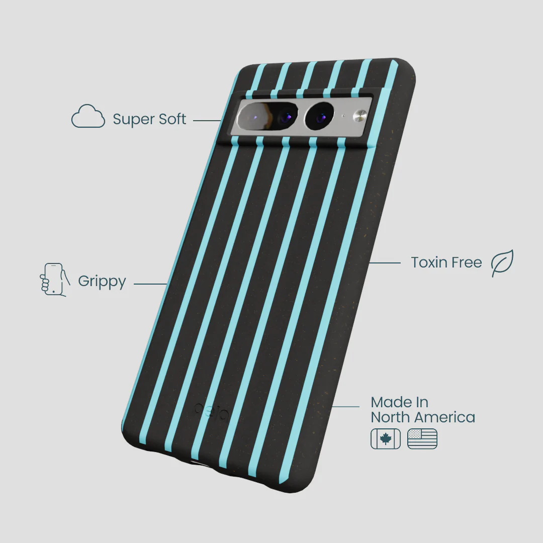 Black Tidal Light Stripes Google Pixel 7 Pro Case - Image 3