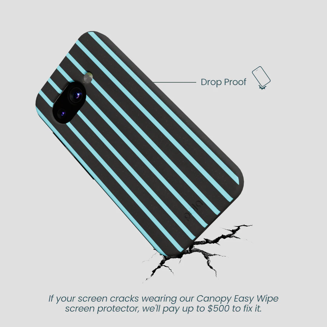 Black Tidal Light Stripes Google Pixel 9a Case - Image 4