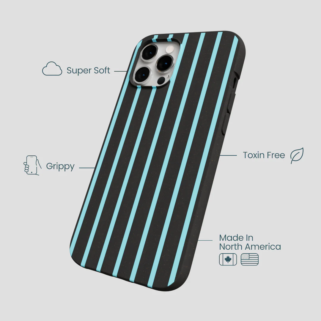 Black Tidal Light Stripes iPhone 12 Pro Max Case - Image 3