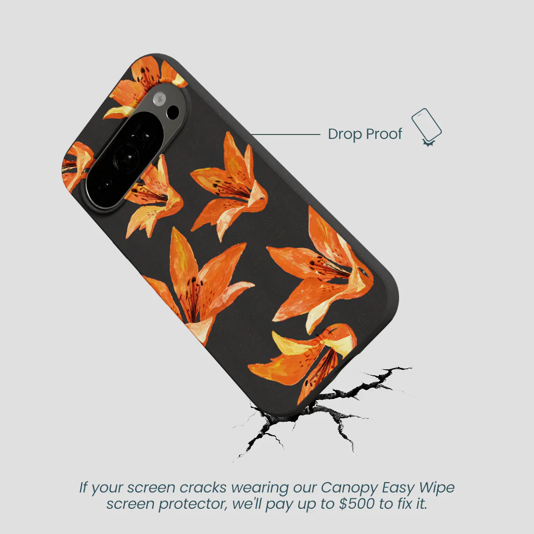 Black Tiger Lily Google Pixel 10/10 Pro Case - Image 4