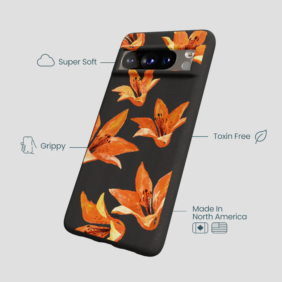 Black Tiger Lily Google Pixel 8 Pro Case - Image 4
