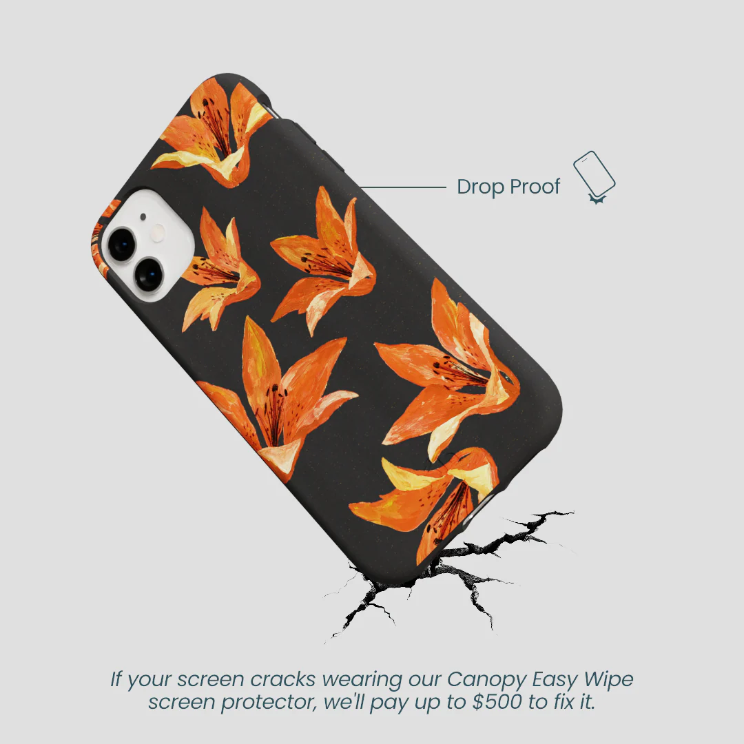 Black Tiger Lily iPhone 11 Case - Image 5