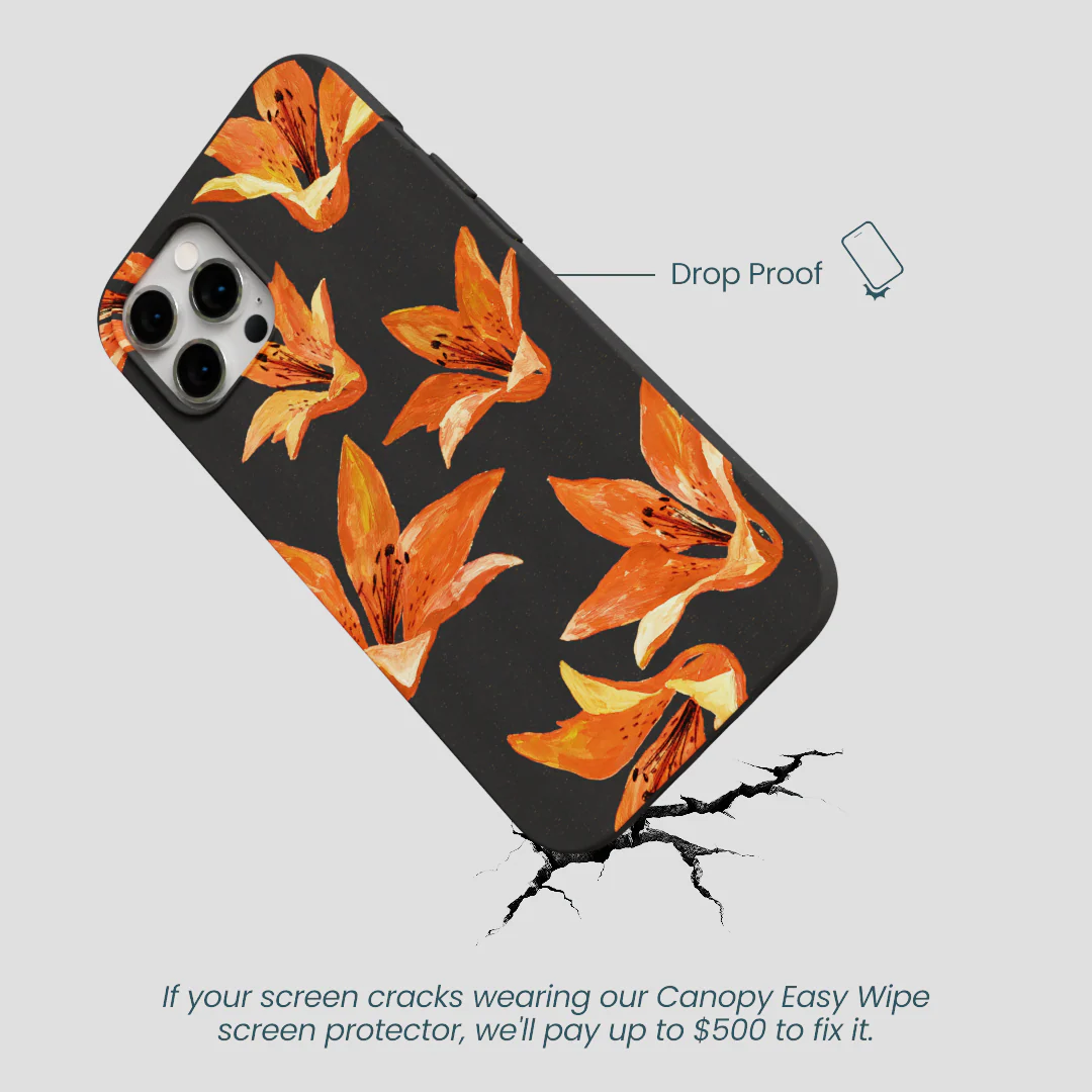 Black Tiger Lily iPhone 12 Pro Max Case - Image 5
