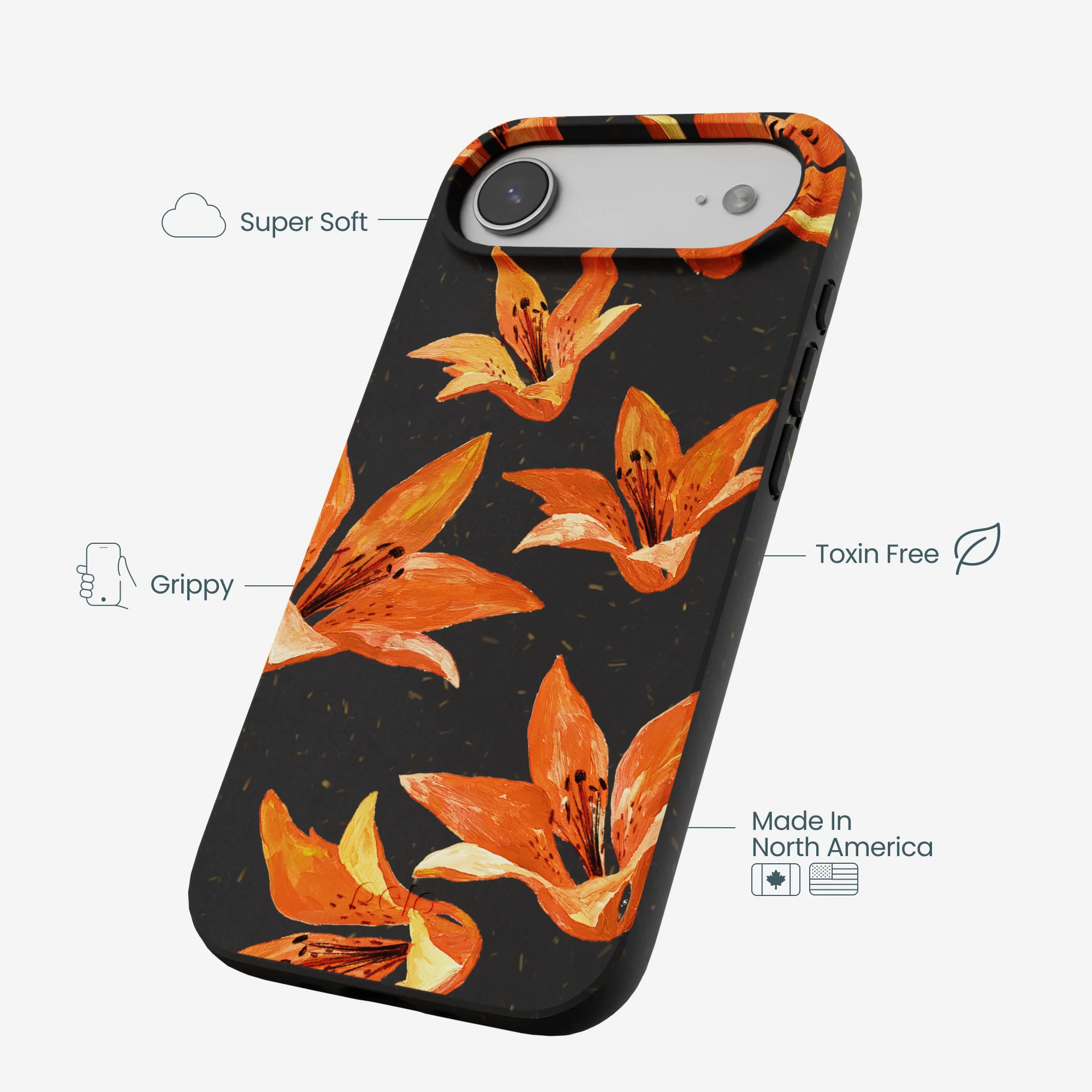 Black Tiger Lily iPhone Air Case - Image 4